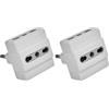 BTicino S3604D Kit Adattatore Tris, 3 Prese Bipasso, 10/16 A e Spina 16 A, Blister 90x122 mm, Bianco (Confezione da 2)