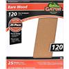GATOR FINISHING PRODUCTS Gator Finishing 4226 120 fogli abrasivi in legno nudo (25 pezzi), 22,9 x 27,9 cm
