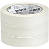 Nespoli - Nastro Carta Adesivo in Confezione da 3 Rotoli, 3 Nastri Imbianchino per Interni 25mm x 50m, Verniciatura Fai da Te, Carta Gommata per Mascheratura Facile da Strappare, Aderenza Sicura