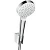 hansgrohe Crometta Set supporto doccia 1 getto EcoSmart 9 l/min con flessibile doccia 125 cm, bianco/cromo, 26568400