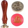 Ychostamp Celtico nodo triquetra sigillo di cera timbro celtico trinità nodo ceralacca francobolli infinito simbolo di amore infinito buona fortuna amuleto stregoneria irlandese Wicca timbro magico lupo vintage