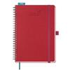 BEZEND Agenda 2026 2027 Settimanale Spirale A5 con Orario - 21 x 15,5 cm | 18 Mesi Diario Scuola da Lug.26 a Dic.27, Ideale per Gestione Tempo, Righello, Copertina Morbida in Pelle PU, Rosso