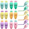 Ourdort 12 mini evidenziatori, simpatici pennarelli a forma di carota, a forma di carota, in 6 colori, regalo di Pasqua per bambini