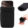 MDJYMYZ Custodia Universale per Telefono, 2PCS Sacchetto Protettiva in Neoprene per iPhone 16 15 14 13 12 Pro Max, Samsung S25 S24 S23 S21 Ultra S20+ S22+, Note20 5G, Note20 Ultra, A70, A53,9.5x18.5CM
