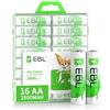 EBL 16 x AA Batterie Ricaricabili 1.2V Alta Capacità 2800mAh Pile Ricaricabili Ni-MH, 1200 Tech Auto-Scarica Bassa