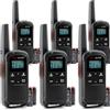 TechSide TS-T3 Go Ricetrasmittente PMR446, 16 Canali, Portata 10 km, Ricarica USB-C, con batterie ricaricabili, Torcia LED, 6 Pezzi