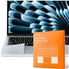 UPPERCASE GhostShield Set di Protezioni Premium per Poggiapolsi, Protezione Contro Graffi e Usura, Compatibile con MacBook Air 15 2024 2023 M3/M2, A3114 A2941, Blu Cielo
