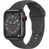 ELETTRONEO C1 Cinturino per Apple Watch Ultra 3 2 49mm, Serie 11 10 46mm, 9 8 7 45mm 41mm, SE 6 5 4 44mm 40mm, 3 2 1 42mm 38mm Donna Uomo Band Bracciale Sport Silicone, Spazio grigio