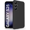 N NEWTOP Cover Compatibile per Samsung Galaxy S25, Custodia TPU SOFT Gel Silicone Ultra Sottile Flessibile Case Posteriore Protezione Fotocamera Anti Urto Guscio Scocca Colorato Fina (Nero)