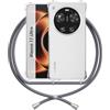 ANFAIRLACE Cover Cordino Compatibile con Xiaomi 17 Ultra, Grigio
