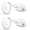 Anker Nano 511 Caricatore USB C 20W, PIQ 3.0 Durevole Compatto e Rapido, per iPhone 17 Pro Max Air/16/15, Galaxy, Pixel 4/3, iPad/iPad mini(+ 2 Cavo C su C da 180 cm)