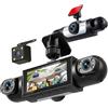 Rimoody 360° Dash Cam Auto 4 Canali, 4 Telecamera 1080P Anteriore e Posteriore Sinistra Destra, Visione Notturna, 3.16 Schermo, Registrazione Loop, Monitoraggio Parcheggio 24H, Assistenza Retromarcia