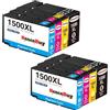 HenceBuy PGI 1500 XL Multipack Cartucce Compatibile per Canon PGI-1500 PGI-1500XL 1500XL per Canon Maxify MB2150 MB2750 MB2050 MB2350 MB2300 MB2000 MB2755 MB2155 (2 Nero 2 Ciano 2 Magenta 2 Giallo)