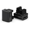 EZDIY-FAB 12VHPWR 12+4 Pin Angle Connector Power Adapter per Scheda Grafica serie RTX40,Supporta Uscita 600 W, Compatibile con RTX4090,4080,4070ti -180 Gradi RVS Type-Nero-1Pack