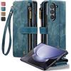 SeNool Custodia per Samsung Galaxy Z Fold 5 5G, con S Pen Holder, Pelle PU Premium Case [Slot Carte] [Funzione Supporto], Portafoglio Protettiva Flip per Samsung Galaxy Z Fold 5 5G - Blu