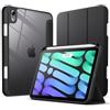 JETech Custodia per iPad mini (A17 Pro, Modello 2024, 7a Generazione) / mini 6 (Modello 2021, 6a Generazione) con Portapenne, Posteriore Chiaro Supporto Cover Sottile per Tablet Antiurto (Nero)