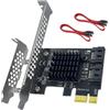 Xdingjiala Scheda di espansione per slot PCI-E a Sata 3.0 PCI-Express (1X 4X 8X 16X), scheda controller ad alta velocità SATA III 6Gbps a 2 porte, supporto per SSD e HDD, per Windows XP/7/8/10/Linux