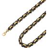 ChainsPro Collane Uomo Donna in Acciaio Inossidabile, 6 mm Collana Catena Uomo Oro Nero Lunga 61cm, Byzantine Chain Collana Bizantina Uomo Ragazzo Maschio Necklace for Men Hiphop Rapper, Idee Regalo