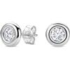 Orovi Orecchini Donna Oro Bianco 9KT Orecchini a Lobo Punto Luce e Diamanti taglio brillante 0,50 ct, gioiello anallergico confezionato in un elegante astuccio portagioie