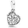 FGT Ciondolo a forma di cuore con albero genealogico della vita, compatibile con braccialetti Pandora Moments Compleanno Donna Figlia S925