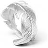 Helen de Lete - Anello aperto in argento Sterling con piuma dal cielo