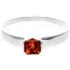 SilverAmber Jewellery - Anello in argento Sterling 925 e ambra baltica classica a forma di fiore - 7497, 17 3/4, Gemma