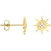 SOFIA MILANI - Orecchini da Donna in Argento 925 - Placcati in Oro e con Pietra Zircone - Orecchini a Perno a Stella Sole - 20554