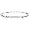 Breil, Collezione Tag and Cross, Bracciale Uomo in Acciaio Lucido e Cubic Zirconia, Pratica Chiusura a Moschettone, Idee Regalo Uomo, Lunghezza Regolabile 17-22 cm, Silver