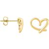 SOFIA MILANI - Orecchini Donna Argento 925 - Placcati in Oro - Orecchini a Perno a Cuore - 20642