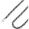 ChainsPro Collana Uomo in Acciaio Inossidabile - Catena Bizantina 4mm Argento/Oro/Nero, Donna/Ragazzo Necklace 46-76cm - Idee Regalo