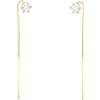 SOFIA MILANI - Orecchini da Donna in Argento 925 - Placcati in Oro e con Pietra Zircone - Orecchino a Filo a Barra - E2558
