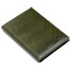 Hudson & James Porta passaporto in vera pelle con blocco RFID, custodia da viaggio con slot per carte di credito, organizer per documenti da viaggio, biglietti essenziali da viaggio, Verde, M