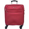 COVERI COLLECTION Trolley Morbido, bagaglio a mano 55x40x20 4 ruote, Chiusura Combinazione,Misure Ideali, Perfette per Ryanair, Air Italy, easyJet, Lufthansa ESPANDIBILE !!! (ROSSO)