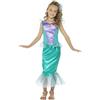 SMIFFYS Costume Sirenetta deluxe, verde, con vestito e clip per capelli Halloween