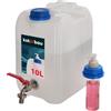 KOTARBAU Tanica per acqua con rubinetto, 10 l, con dispenser di sapone, serbatoio per acqua potabile, tanica per acqua potabile, contenitore per acqua da campeggio, cantiere