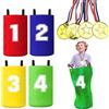 KBIBCK Set di 4 Sacchi da Gioco del Salto, Sacco da Corsa per Bambini, Borse da Salto Colorate, Borse da Gara di Salto, Corsa Nei Sacchi, Sacchi per Saltare per Compleanno, Festa, Attività Familiari