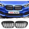 AggAuto Griglia radiatore nera lucida per BMW X1 F48/F49 2016-2019