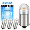 SOFOC BA9S Lampadina LED 6V 12V 24V 6-30V AC/DC 3000K Bianco Caldo BA9 T4W 233 53 Lampadine per Luce Interna Auto Bagagliaio Targa .etc 4pcs