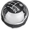 1neiSmartech Pomello Leva Cambio 5 Marce Compatibile con Fiat 500 (312) e Compatibile con 500C 2007-2018, Colore Argento Lucido, Struttura in Metallo, Compatibile con OEM 55344048