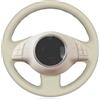 MEWANT Coprivolante in pelle artificiale antiscivolo beige perfetto per Fiat 500 2007-2015 500e 2014-2018 500C 2014-2017