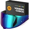 Everalo Visiera Compatibile con Shoei Nxr 2 - Z8 - Xspr Pro - X15 - Cwr F2 (Iridium Cromo)