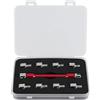TKSE CNC Maniglia Raggio, Chiave per Raggi Moto Set di Chiavi CNC 5.0‑6.8 Lunghezza 93mm/3.7in per la Maggior Parte delle Moto (C(Rosso))
