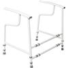 NRS Healthcare Nuvo, contemporaneo, retro aperto, regolabile in larghezza e altezza, telaio di sicurezza per WC