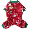 XIAOYU Babbo Natale neve scatola regalo modello Natale vestiti per animali domestici cane caldo pigiama gatto costumi di Natale tuta cucciolo, rosso, S
