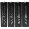 Eneloop 0B-EYUA-4XDI Pro AA - Batteria ricaricabile Ni-MH ad alta capacità, con supporto, confezione da 4
