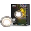 BRILONER - Sistema da giardino Connect to Shine 12V, faretto incasso LED, prolunghe, IP67, luce bianca calda, illuminazione da giardino, 45x25 mm, colore argento