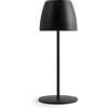 H&H New York Lampada LED in Metallo Colore Nero, 12x30hcm, Ricaricabile, Accensione Touch