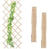 Relaxdays Grigliato in Legno per Rampicanti, 180x90 cm, Set 3 Tralicci Allungabili Piante da Giardino, Balcone, Naturale