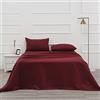Best Season Lenzuolo Set- Luxucy più Morbido in Microfibra Lenzuola Platinum Collection Deep Pocket Rughe e Resistente all' Usura. 4 Pezzo, Microfibra, Burgundy, Queen