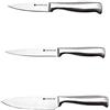 Master Class MasterClass Set di coltelli, set di coltelli da cucina deluxe in tre pezzi, acciaio inossidabile al carbonio, confezione da appendere, argento